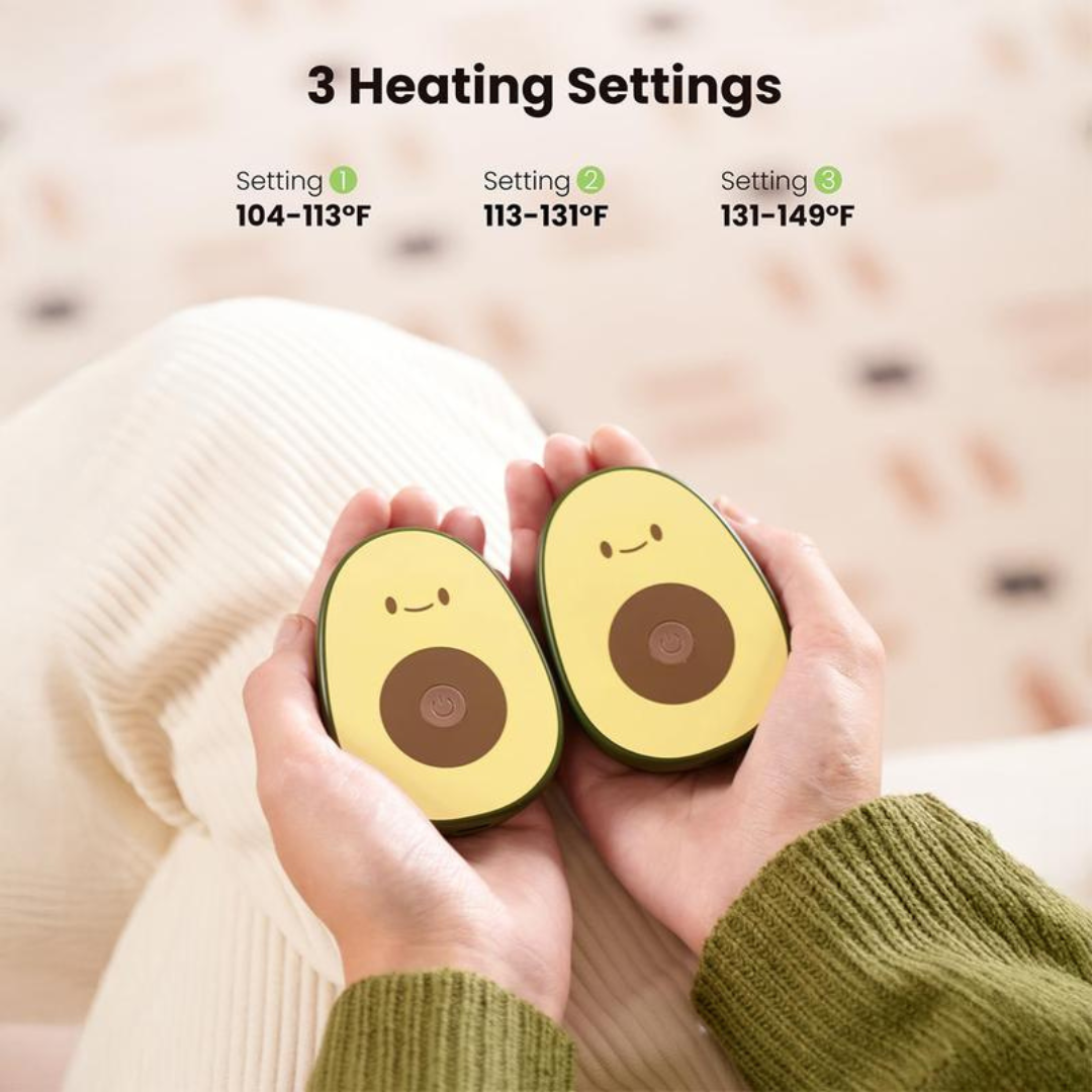 2-in-1 Avocado Rechargeable Hand Warmers